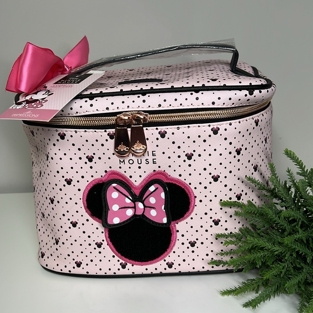 🎀 Minnie Mouse vanity bag cosmetic train case Disney